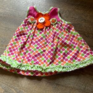 Molly Mille Orange Polka Dot Floral Dress